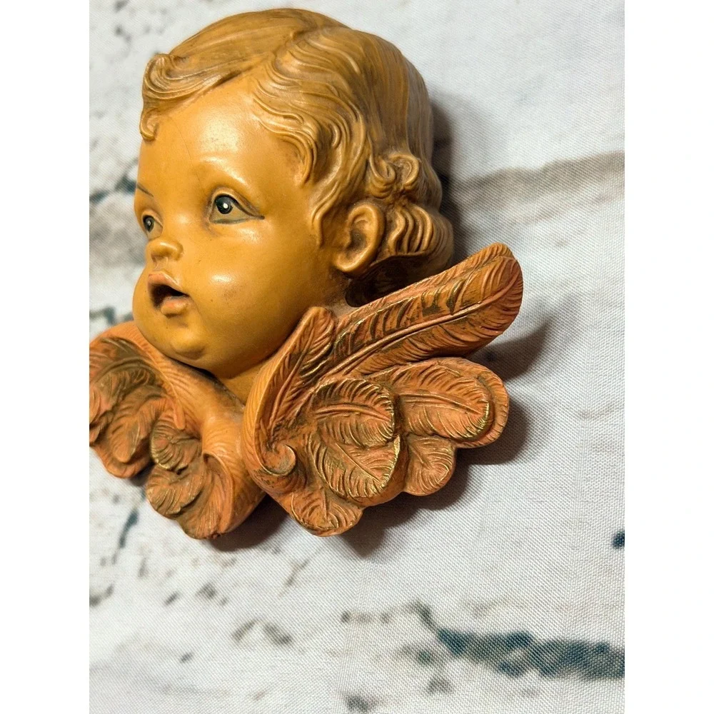 Vintage Italian Cherub Wall Plaque | Depose Italy | Angel Wall Decor | Capodimon